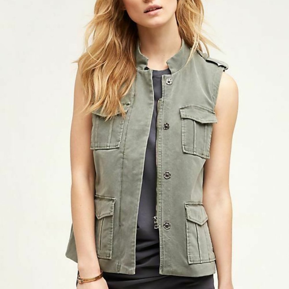MARRAKECH MOSS GREEN VEST NWT - S